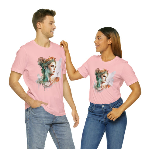 Greecian Goddess in Watercolor - Short Sleeve Tee